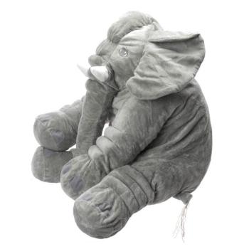 Maskotka pluszowa przytulanka pluszak słoń słonik miękki szary duży 60cm