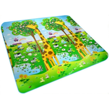 Mata edukacyjna piankowa dwustronna składana ZOO 200 x 180 x 1 cm