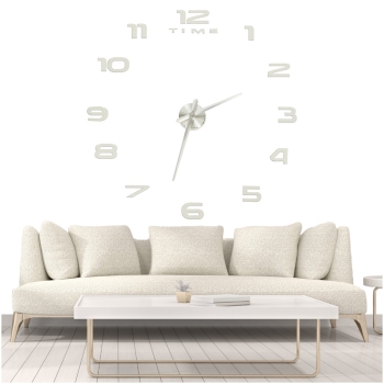 Zegar ścienny naklejany na ścianę 3D lustrzany DIY duży nowoczesny 80-120cm XL