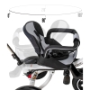 Rowerek trójkołowy Trike Fix V3 rower spacerówka 3w1 obracany 360 wolne koło czarny