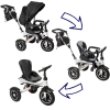 Rowerek trójkołowy Trike Fix V3 rower spacerówka 3w1 obracany 360 wolne koło czarny