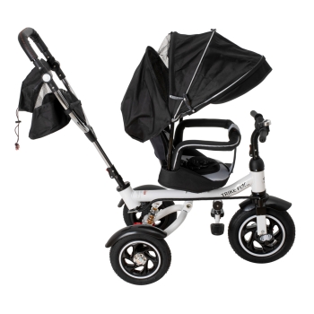 Rowerek trójkołowy Trike Fix V3 rower spacerówka 3w1 obracany 360 wolne koło czarny