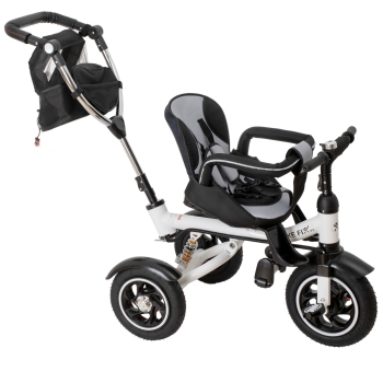 Rowerek trójkołowy Trike Fix V3 rower spacerówka 3w1 obracany 360 wolne koło czarny