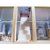 Domek dla lalek drewniany MDF mebelki 78cm czarny LED