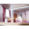 Domek dla lalek drewniany MDF mebelki 78cm czarny LED