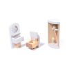 Domek dla lalek drewniany MDF mebelki 78cm czarny LED