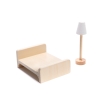 Domek dla lalek drewniany MDF mebelki 78cm czarny LED