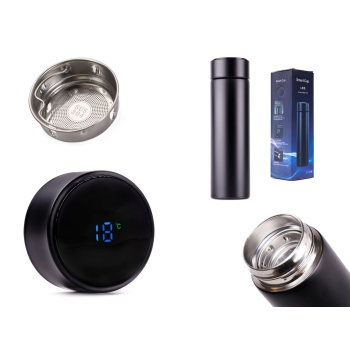 Kubek bidon termiczny termos smart LED 500ml czarny
