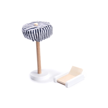 Domek dla lalek drewniany MDF mebelki 78cm czarny LED