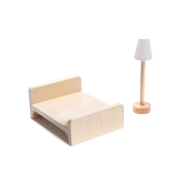 Domek dla lalek drewniany MDF mebelki 78cm czarny LED