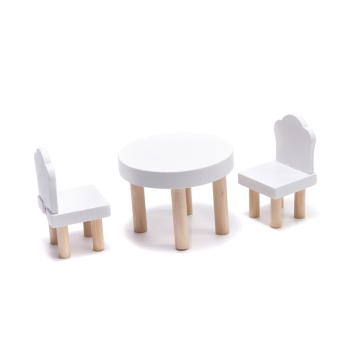 Domek dla lalek drewniany MDF mebelki 78cm czarny LED
