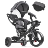Rowerek trójkołowy Trike Fix Lite rower spacerówka 3w1 obracany 360 wolne koło szary