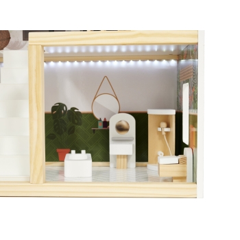Domek dla lalek drewniany LULILO FLORO boho LED 78cm