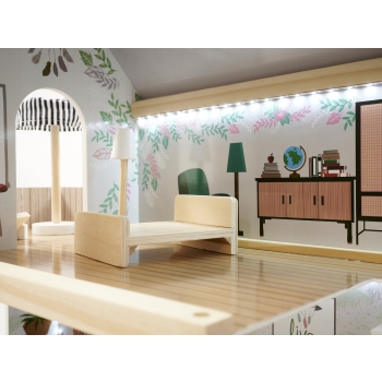 Domek dla lalek drewniany LULILO FLORO boho LED 78cm