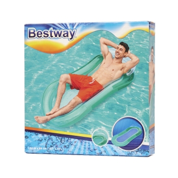 Materac dmuchany do pływania wody basenu plażowy z siatką siateczkowy miętowy BESTWAY 43103