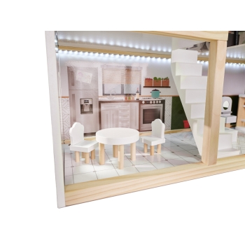 Domek dla lalek drewniany LULILO FLORO boho LED 78cm