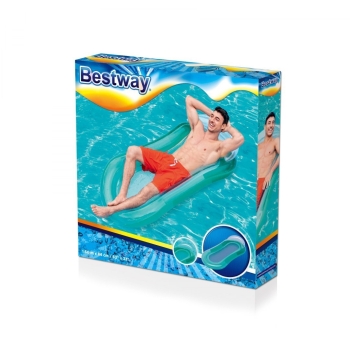 Materac dmuchany do pływania wody basenu plażowy z siatką siateczkowy miętowy BESTWAY 43103