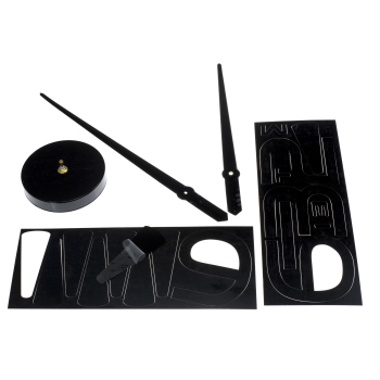 Zegar ścienny naklejany DIY regulowany duży 80-120cm czarny 4 cyfry