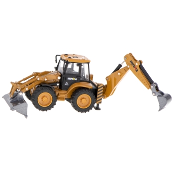 Koparka ładowarka metalowa z ruchomymi łyżkami Die-Cast H-toys 1704 1:50