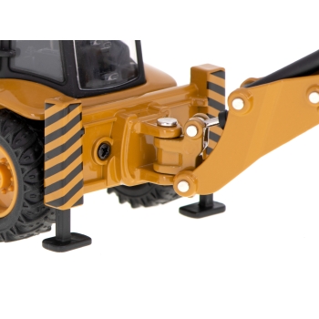 Koparka ładowarka metalowa z ruchomymi łyżkami Die-Cast H-toys 1704 1:50