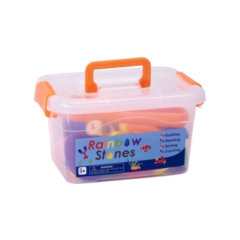 Kamyki kreatywne kolorowe układanka montessori 65 el.