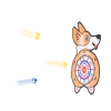 Tarcza Dart z rzutkami piłkami na rzep celowanie rzut do celu corgi