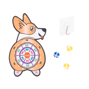 Tarcza Dart z rzutkami piłkami na rzep celowanie rzut do celu corgi