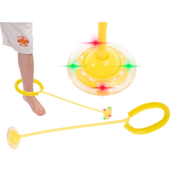 Hula hop na nogę skakanka skipper piłka świecąca migająca LED żółta