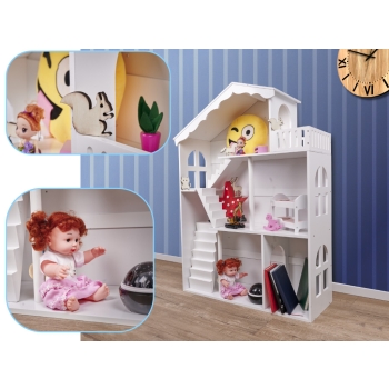 Regał na książki dla dzieci półka domek na zabawki 2w1 LULILO CALLA 116cm XXL