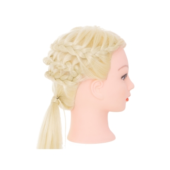 Główka głowa treningowa fryzjerska naturalne włosy blond