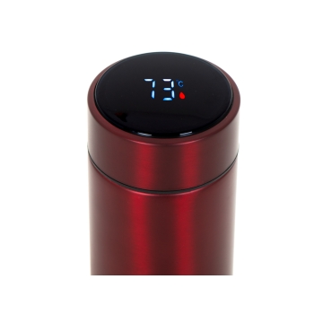 Kubek bidon termiczny termos smart LED 500ml bordowy