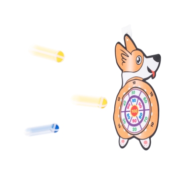 Tarcza Dart z rzutkami piłkami na rzep celowanie rzut do celu corgi