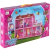 Domek dla lalek Villa lalka mebelki zestaw różowy 44cm