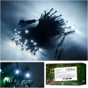 Lampki LED łańcuch świetlny świąteczne choinkowe 10m 100LED zimny biały 8 trybów świecenia