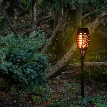Lampy solarne ogrodowe pochodnie 12LED 4szt.