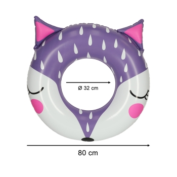 Kółko do pływania koło dmuchane kółko plażowe lisek 80cm max 60kg