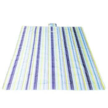 Mata plażowa wodoodporna koc piknikowy plażowy składany torba XXL 200x200cm niebieska