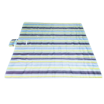 Mata plażowa wodoodporna koc piknikowy plażowy składany torba XXL 200x200cm niebieska