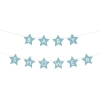 Baner napis na baby shower gwiazdki jasnoniebieskie 290cm x 16,5cm