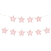 Baner napis na baby shower gwiazdki jasnoróżowe 290cm x 16,5cm