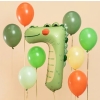 Balon foliowy urodzinowy cyfra "7" - Krokodyl 49x73 cm