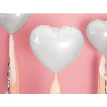 Balon foliowy Serce białe 45cm