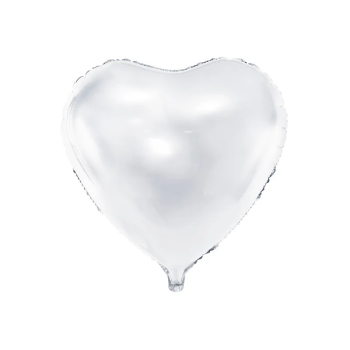 Balon foliowy Serce białe 45cm