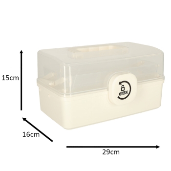 Organizer na leki pojemnik pudełko kasetka apteczka duży XL na zamek skrzynka 29x16x15cm