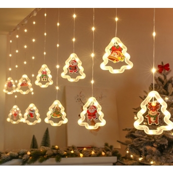 Kurtyna LED na okno girlanda świąteczna choinkowa 3 m 125 LED