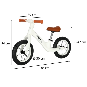 Rowerek biegowy Trike Fix Balance PRO biały lekki 3kg