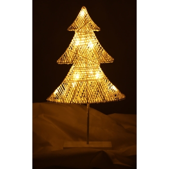 Choinka świecąca dekoracja świąteczna 10 LED 39 cm ciepły biały