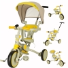 Rowerek trójkołowy TRIKE FIX V4 rower spacerówka rowerek biegowy 6w1 szary żółty