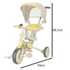 Rowerek trójkołowy TRIKE FIX V4 rower spacerówka rowerek biegowy 6w1 szary żółty