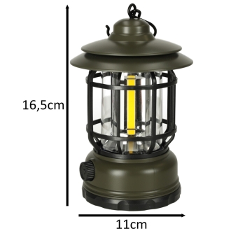 Lampa ogrodowa kempingowa na biwak z uchwytem piknik akumulatorowa USB